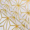 Geometric Gold Foil Sheer Curtains – Set of 2 Panels, Semi-Blackout, Light Filtering Window Curtains