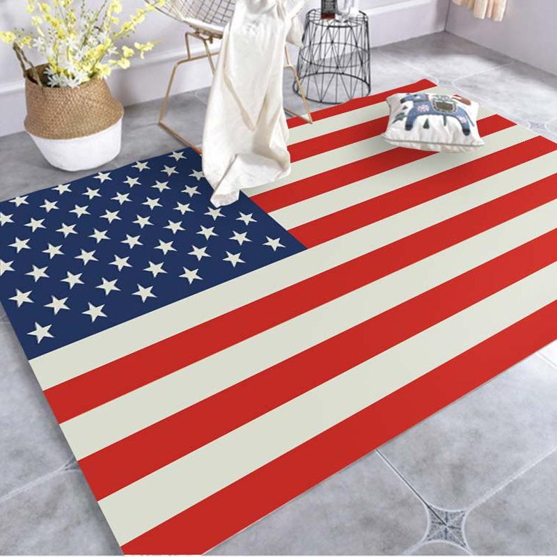 National Flag Floor Mat Entrance Shoe Changing Area Foot Mat Dirt Resistant and Non Slip Mat Washable Bathroom Floor Mat