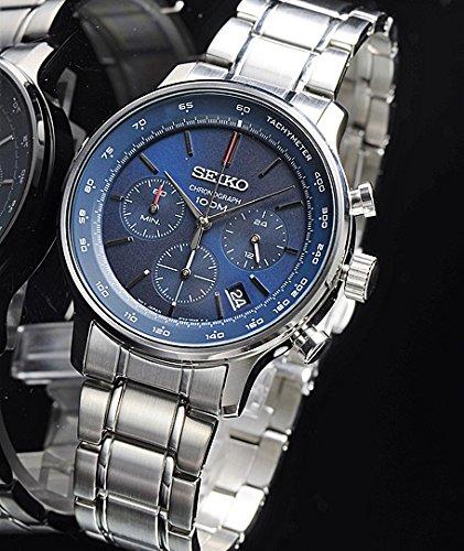 Seiko SSB163P1 Men's Blue Chronograph Watch, 100m Water Resistant, In Original Manufacturer's Box [Parallel Import]