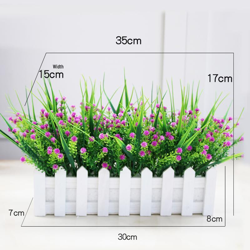 Arrangement de Pothos, Herbe Artificielle et Fleurs en Soie pour la Décoration de la Maison