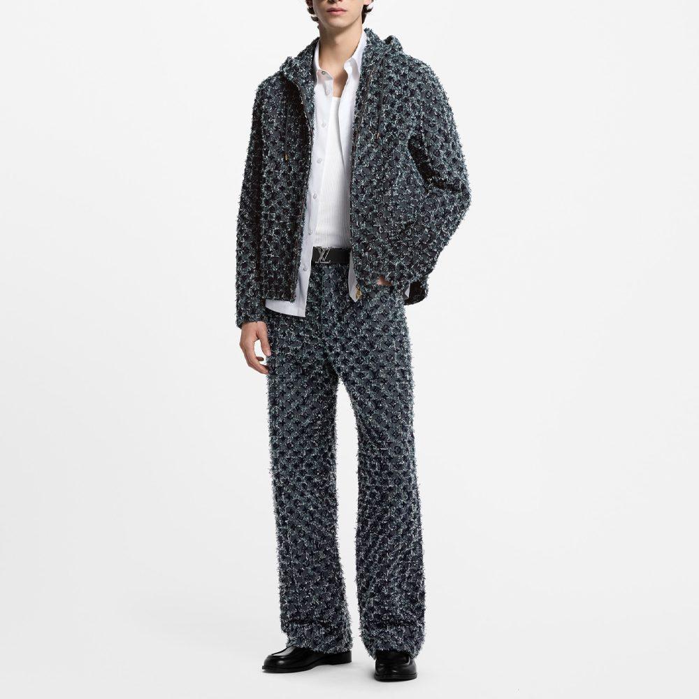 LOUIS VUITTON Flocked Monogram Denim Skate Pants 1AHVD0