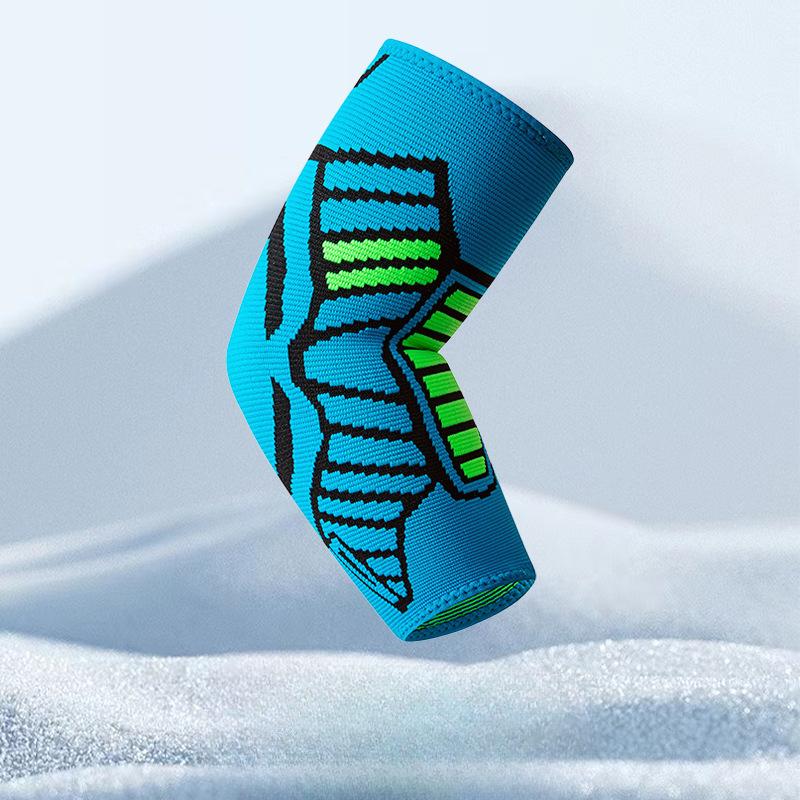 

Одиночная спортивная защита локтя Баскетбольная езда Фитнес Защита локтя Мужской нейлоновый вязаный ремень Давление Защита локтя Защита рук Single-L