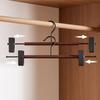 6 Pieces Anti-slip Trouser Hangers Adjustable Clothes Drying Rack Pants Clips  Hotel