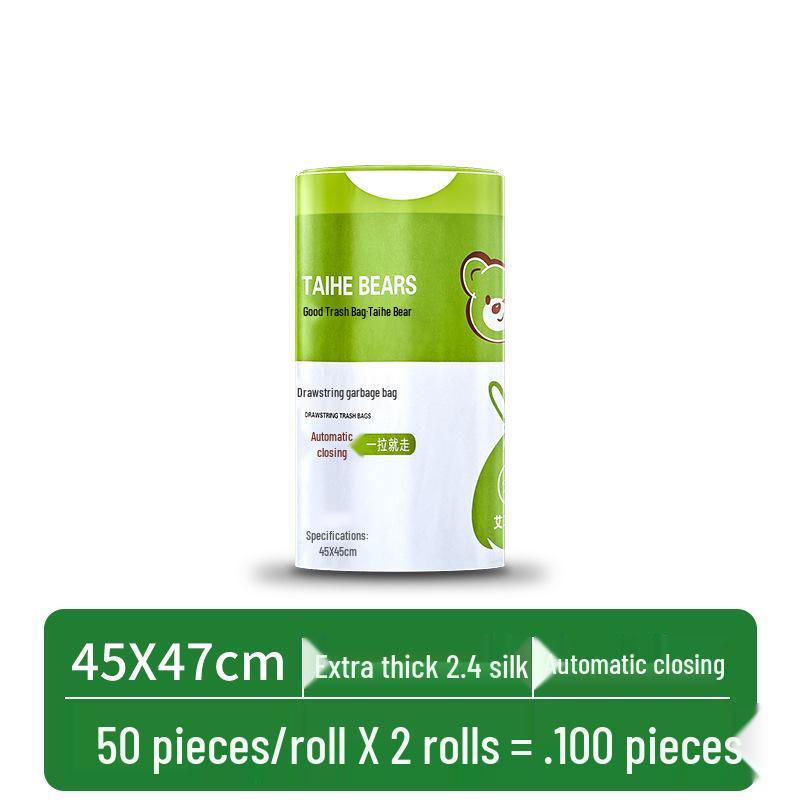 Extra silné pytle na odpadky se stahovací šňůrkou s vůní pelyňku pro kuchyňské použití, netrhací, bez slz