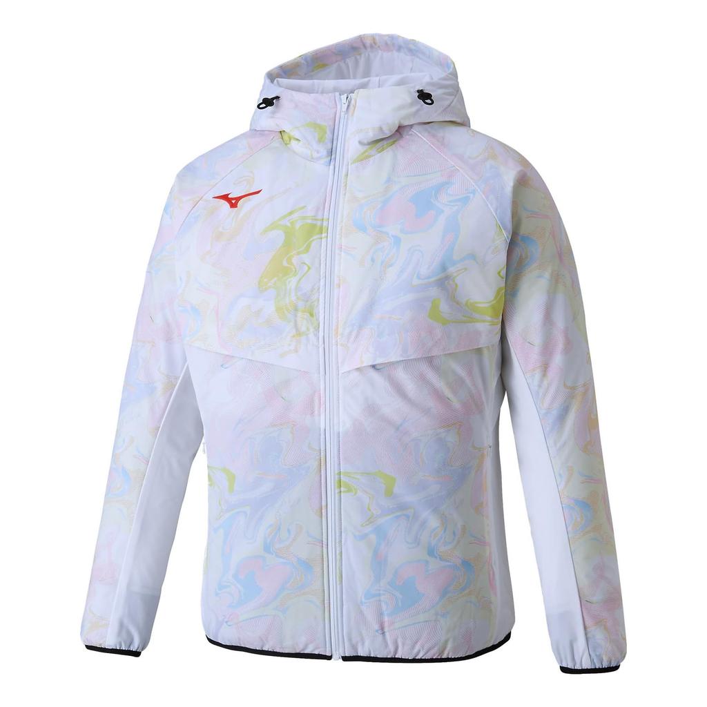 Mizuno N2JCB510 Thermal Charge Warmer Jacket for Competitive and White Size M (Padded) Swimming, Training, Travel, Marble, (MUGEN Graphic)