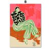 Abstract Line Stripe Girl Flower Leaf Colorful Wall Art Canvas Painting Posters And Prints Hotel Bar Pictures Indoor Room Decor