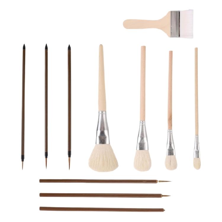 11 Pcs Paint Brushes Set Watercolour Painting Brushes Ceramic Paint Brushes Art Paintbrush Set Drawing Supplies