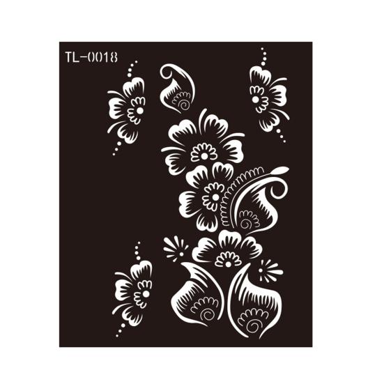 Henna Tattoo Stencil, Reusable DIY Tattooing Template, Floral Animal Patterns Stencil for DIY Indian Temporary Tattoos Music Festivals Body Art