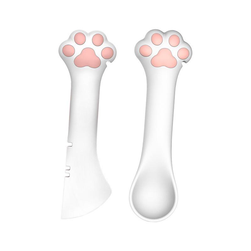 Auslaufsicherer Katzenfutterdosenöffner & Silikonlöffel-Set