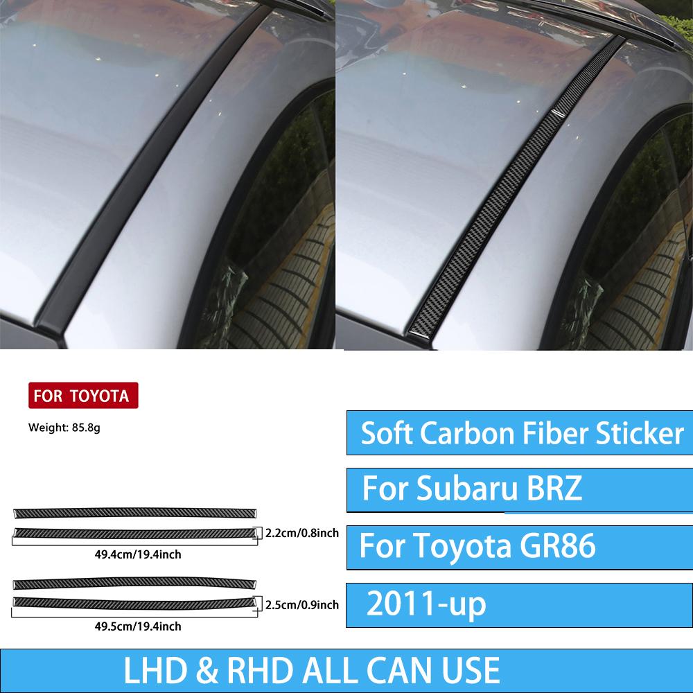 For Subaru BRZ/ For Toyota GR86 -up Carbon Fiber Decal Car Center Console Shift Panel Interior Decorative Stickers