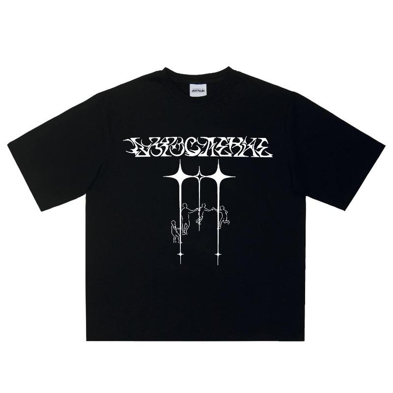 

Oversized Streetwear Men Clothing Growing Up Graphic Print Harajuku Short Sleeve Tops Tees Hip Hop Korean Goth Tshirt Summer ... 5XL різнокольоровий