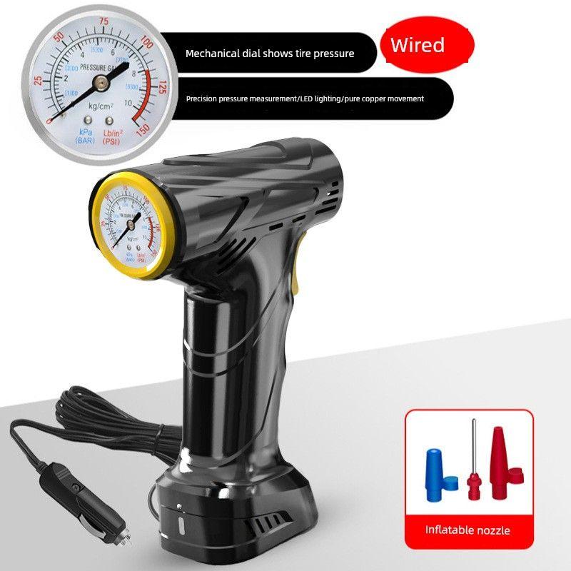 

Car Wireless Air Pump Handheld Vehicle Air Pump Air Pump Intelligent Digital Display Portable Bicycle Tire Air Pump Mechanical Watch (Plug-In Model)