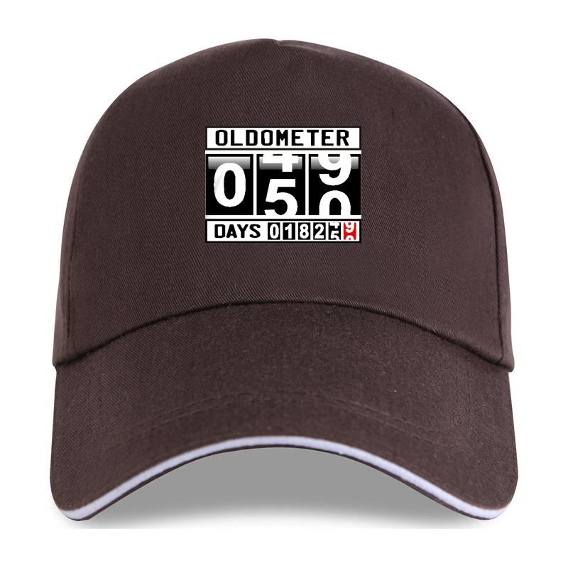 Neue Oldometer 50 Jahre alte Unisex-Baseballkappe, lustiger Gag zum 50. Geburtstag, fünfzig Jahre 18250 Tage Alter, Kilometerzähler-Design, Unisex