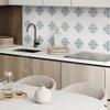 Pack of Vinyl Tiles with Printed Floral Pattern in Symmetry 20x20x20 cm