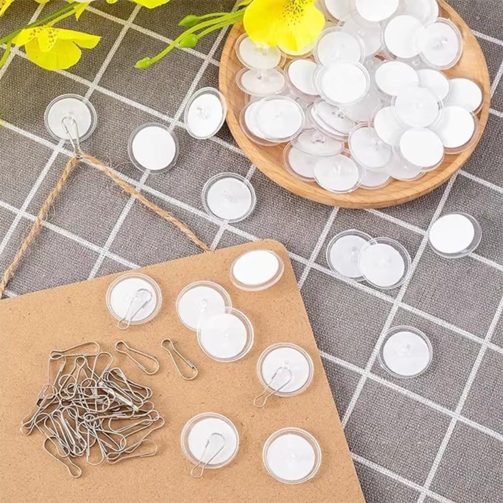 100Pcs Mark-Free Transparent Ceiling Hooks 22mm/30mm Wall Hooks  Christmas Banners