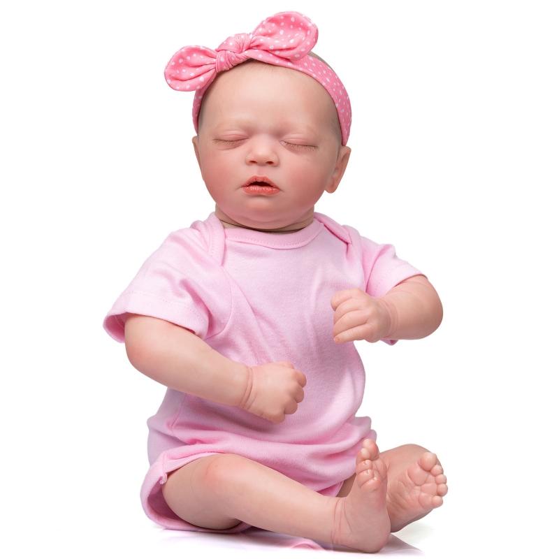 

Кровать для новорожденного, игрушка для сна, аксессуары для девочек Reborn, украшение детской комнаты, экологически чистое, с розовым бантом, кукла