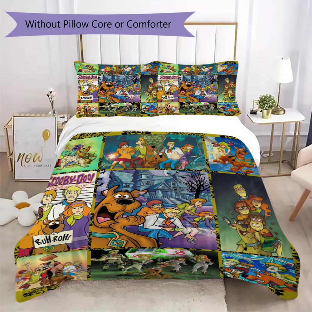 Halloween fantasy comedy adventure cartoon movie Scooby-Doo provides comfortable bedding covers and pillowcases for home use (without core) K12
