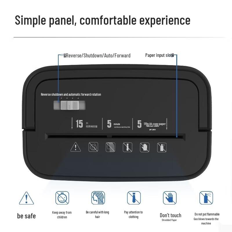 Deli 9939C Cross-Cut Paper Shredder CN Plug (adapter Included)