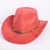 Popolare cappello western da cowboy in camoscio classico europeo e americano moda uomo e donna cappello da cowboy a forma di cuore di pesca stile LO
