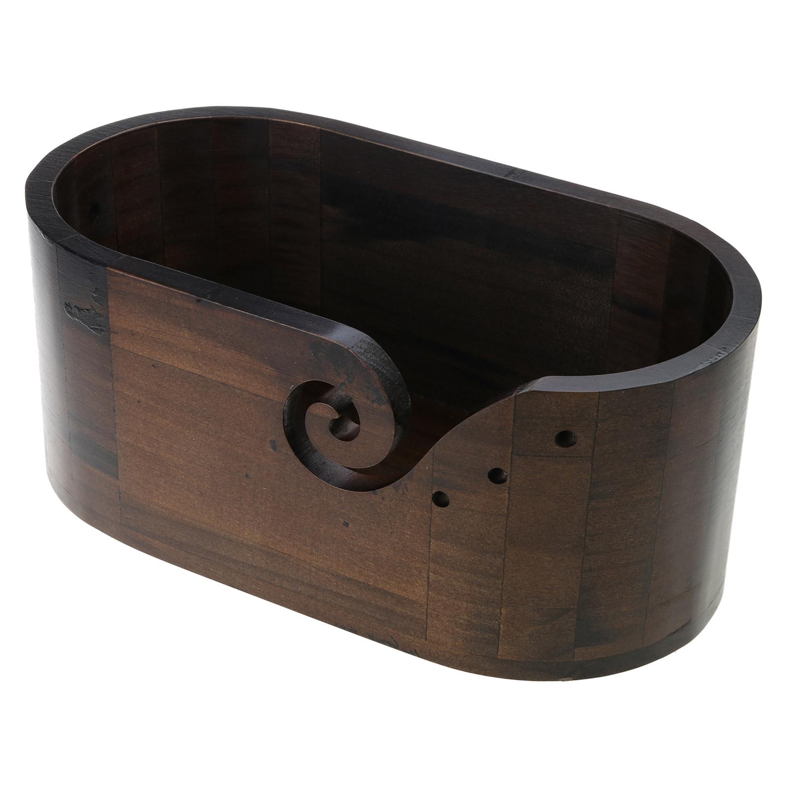 Knitting Bowl Oval Yarn Bowl Handmade Yarn Storage Bowl Wool Holder Knitting Yarn Bowl Knitting Accessories
