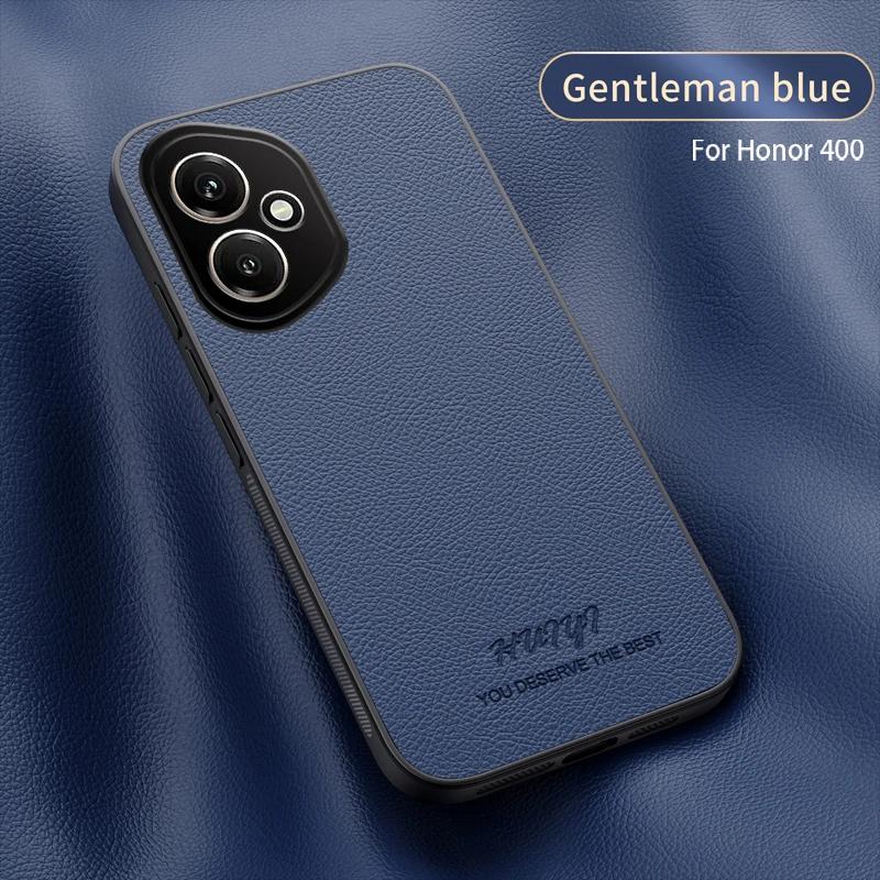 

Magsafe Leather Case for Huawei Honor 400 5G Car Magnetic Holder Wireless Charging Silicone Hard Phone Cover Honor400 DNY-NX9 Honor 400 Global синий
