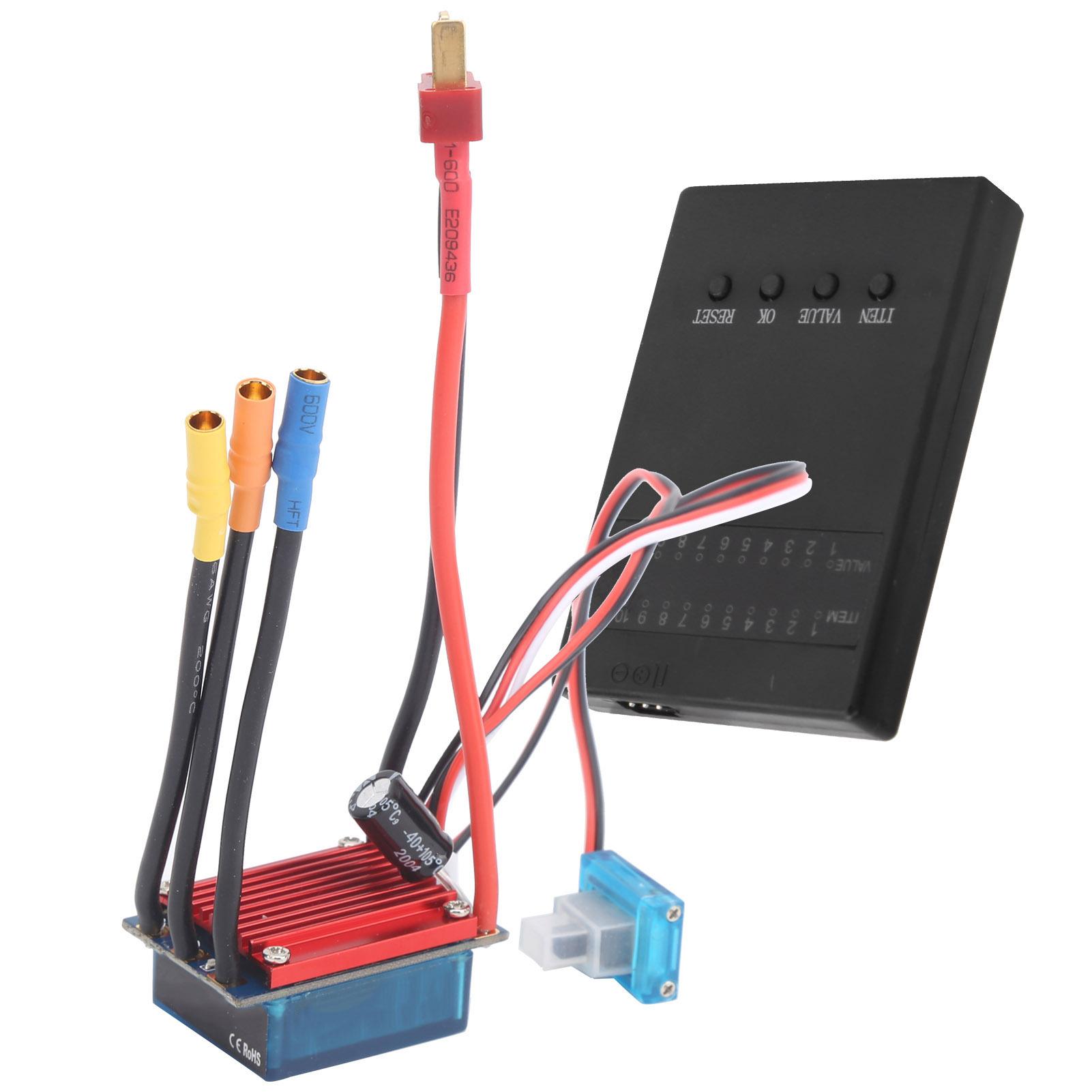 

Картка програмування безколекторного регулятора швидкості 25A Електричний комплект регулювання швидкості Підходить для радіокерованої машини 114 116