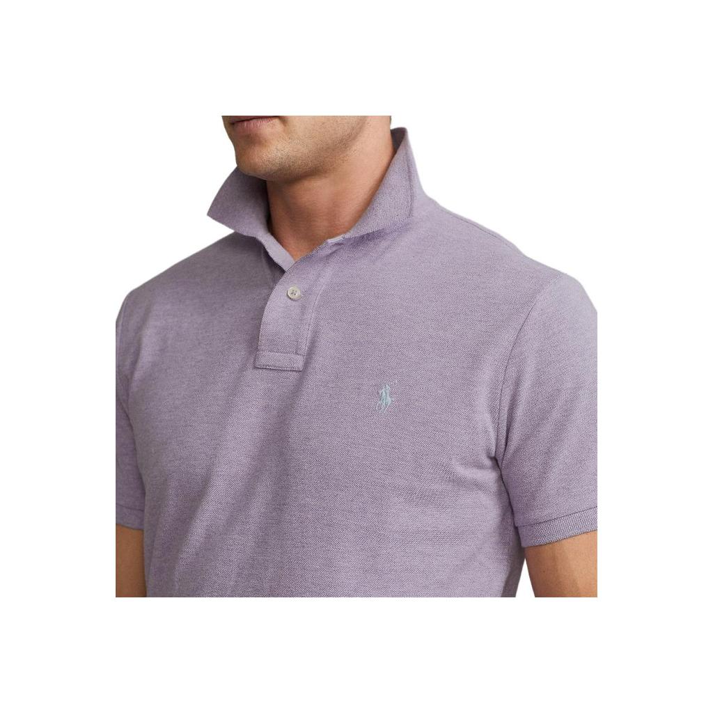 Polo Ralph Lauren Logo Embroidered Straight Fit Short Sleeve Polo Shirt Men Tops Purple MNPOKNI1N821584-500