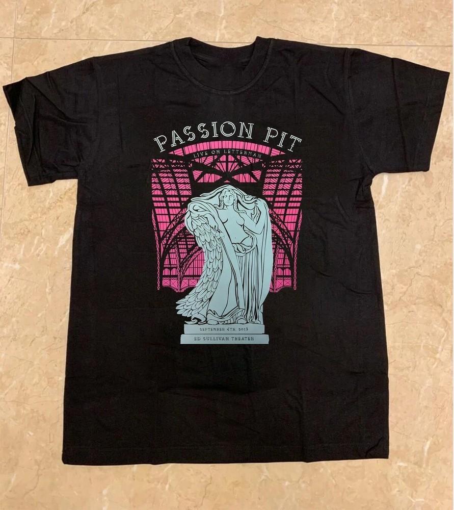 Ретро Passion Pit Черная Хлопковая Унисекс Все размеры S-5XL Футболка BL1556 Унисекс Футболка S