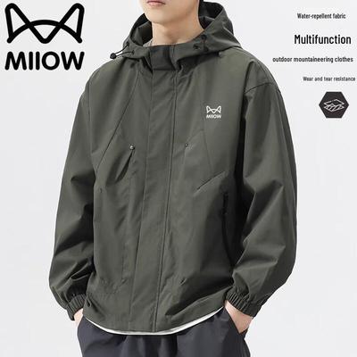 Mao Ren Men's Spring Autumn Outdoor Waterproof Hooded Jacket