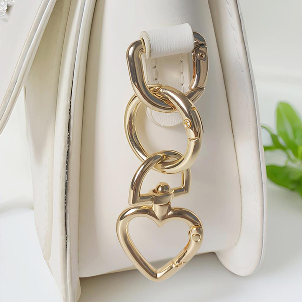 2pcs Heart Keychain, Heart Clips for Keys, Snap Hook Keychain Clip for Card Holders Keychains