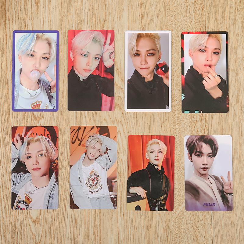 K-Pop 8Pcs Lomo Card Skzoo Circus Circus Felix Hyunjin Celebrity Surrounding Same Collection Card For Kids Adults Children's Birthday Gift Holiday