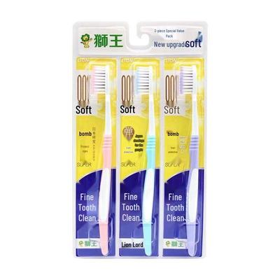 Lion Fine Tooth Clean 0.01 Soft Bristle Gum Care Toothbrushes - 12 Pack