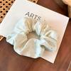 Early Spring 2025 Sea Salt Blue High-End Large Intestine Hair Tie - Brightens Skin, Lazy Style Hair Flower, New Accessory.