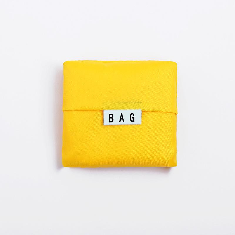 Solid Color Foldable Shopping Bag Eco Reusable Tote Oxford Fabric Casual Large-capacity Shopping Bag Home Storage Bag Supplies CLE