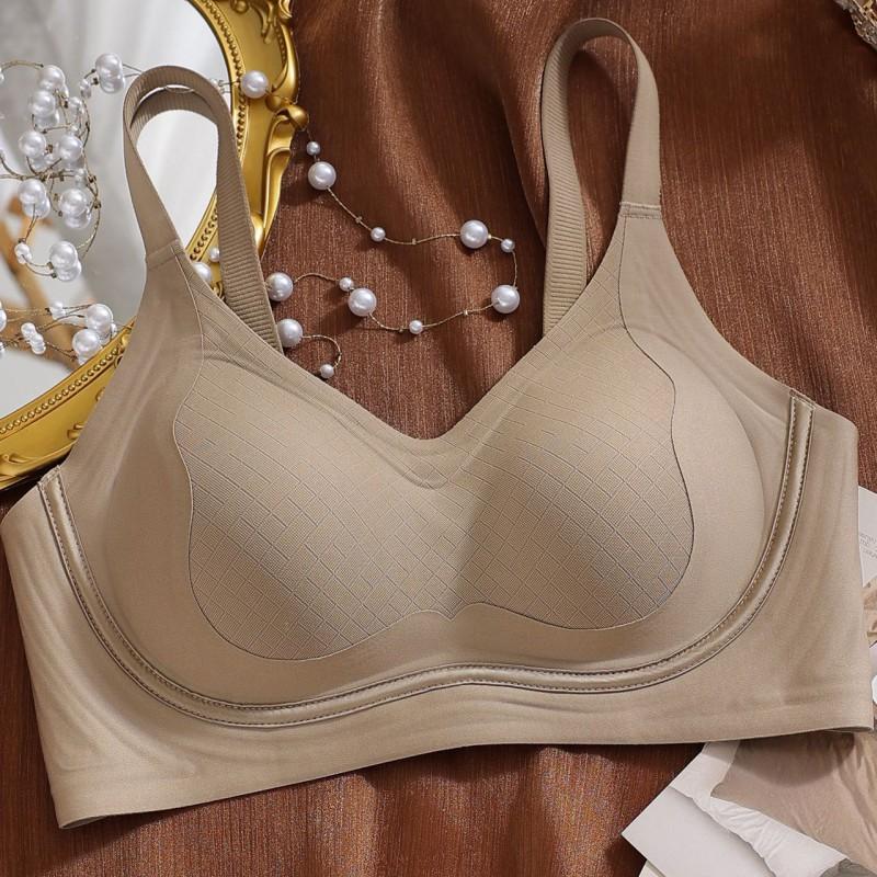 Womens Seamless Thin Underwire Bra Push Up Large Bust Minimizer Breathable Comfort