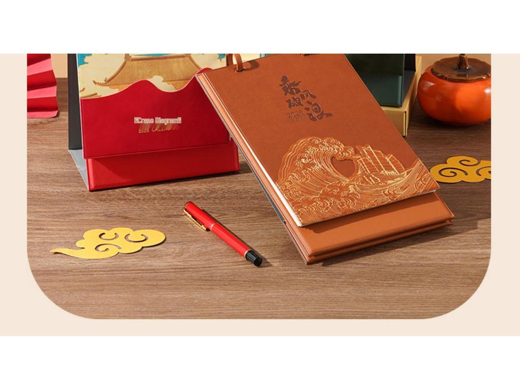 Xianci Year of the Horse 2026 Leather Desk Calendar – Creative Business Diary and Desktop Ornament