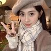 Classic Plaid Fine-grain Jk Wears Sweet Sister Imitation Cashmere Scarf To Keep Warm In Autumn and Winter, Student Korean Version Knitted Scarf Dual-p