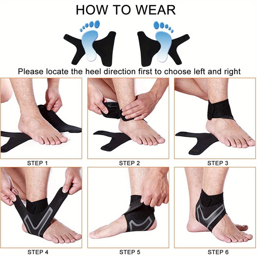 1/2Pairs Adjustable Ankle Support Pad Breathable Anti-Slip Ankle Compression Sleeve Running Football Foot Prevention Bandage