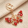 Yousheng Keychain Pendant Sparkling Rhinestones Butterfly Design Key Chain with Lobster Clasp Backpacks Car Bags Decorative Accessory