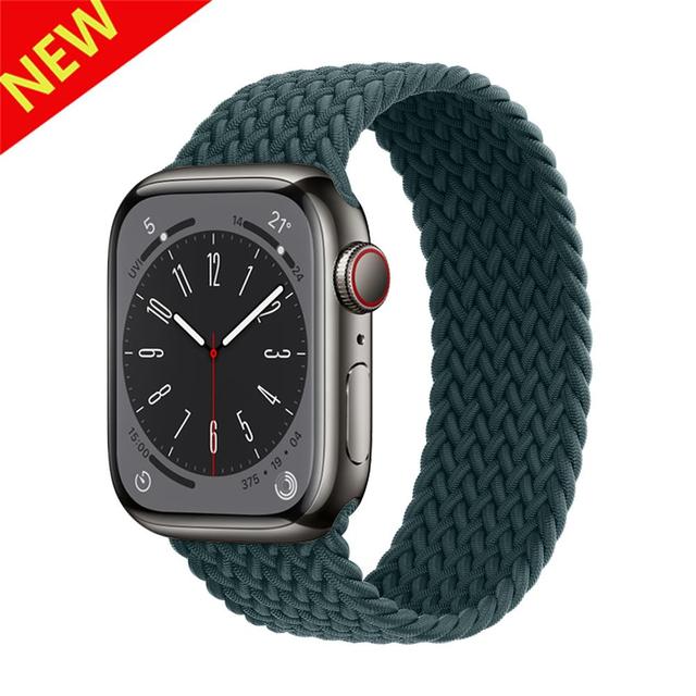 Strap For Apple Watch Band 44mm 40mm 45mm 41mm 49mm 38mm 42mm Elastic Braided Solo Loop Bracelet Iwatch Series 7 Se 3 6 8 Ultra