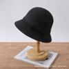 Women S Vintage Wool Bow Fisherman Hat Autumn Winter Elegant White