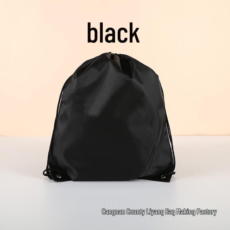 Colorful Polyester Handheld and Shoulder Strap Drawstring Bag for Storage and Sports