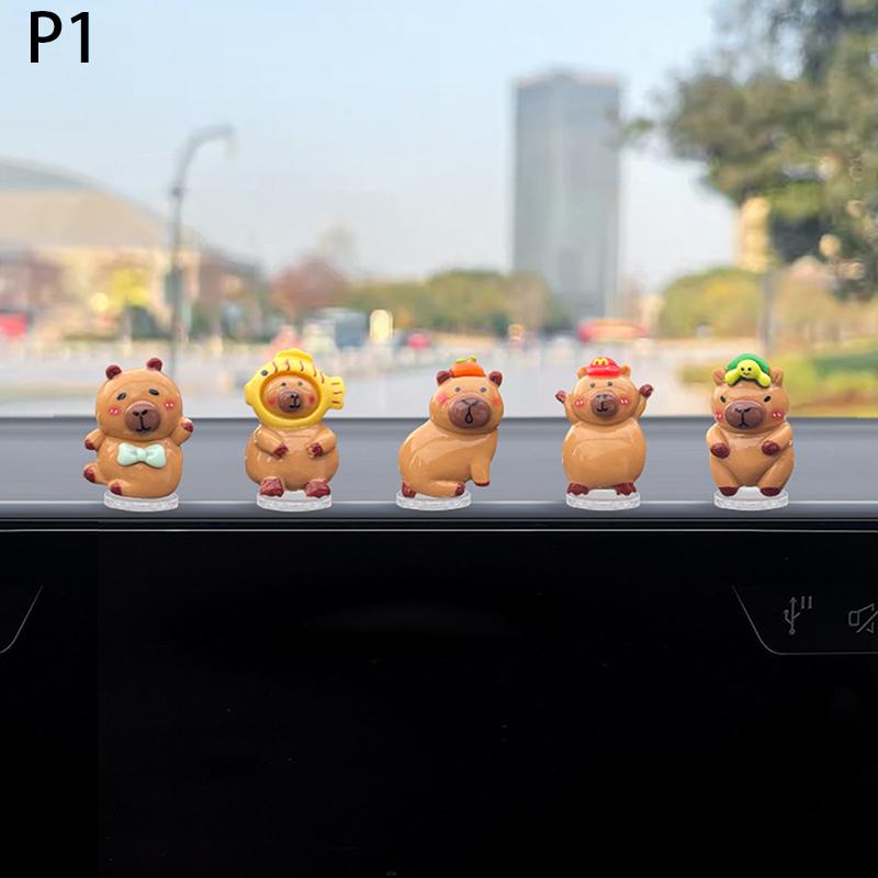 New Car Ornaments Auto Dashboard Rearview Mirror For Cartoon Capybara Decorative Ornament Car Styling Modification Accessories