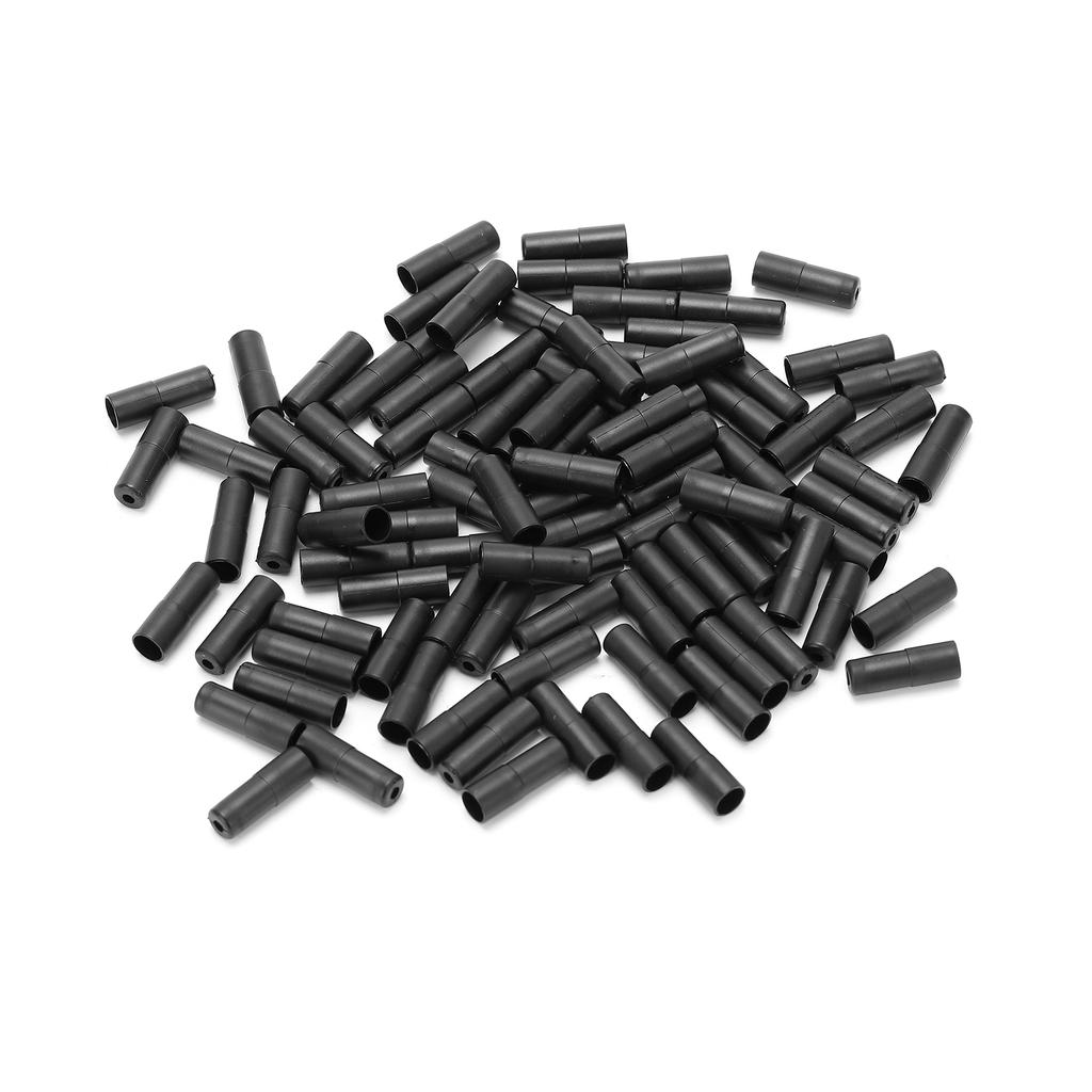 100pcs Brake Cable Ends Black Plastic Housing Ferrule Bike Cable End Caps for 5mm Diameter Brake