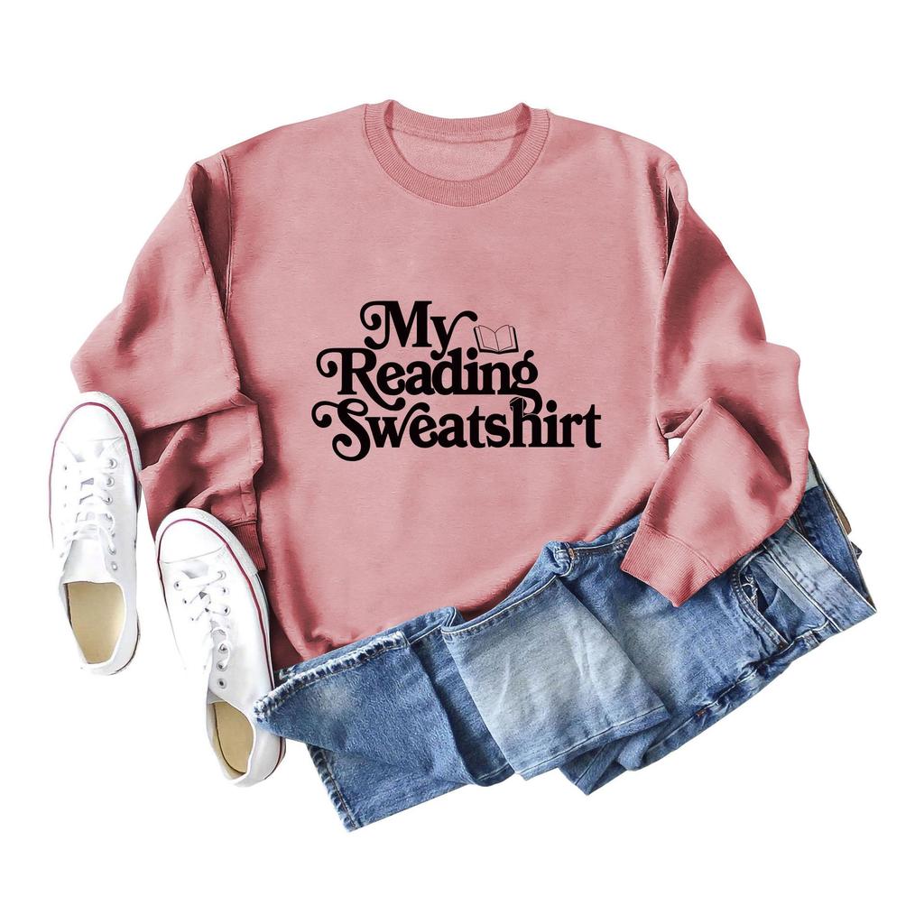 Cross-Border European & American Fashion Casual Letter Print Round Neck Sweatshirt