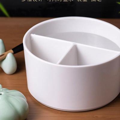 Multifunctional Porcelain Brush Washer for Chinese Painting, Calligraphy, and Watercolor Art