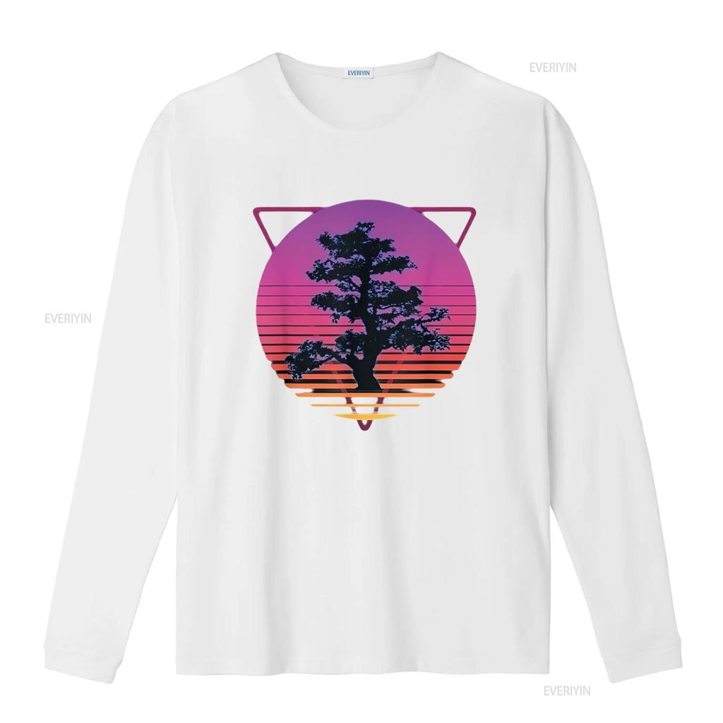 Mens Bonsai Tree Art Japanese Retro Vaporwave Vintage 80s 90s T Shirt White XL vintage Washed Top For Everyday Wear Stretched
