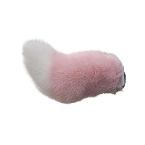 Faux Fur Electric Wagging Tail for Car, Remote Control Moving Tail Decoration, Rechargeable Detachable Auto Accessory for Anime Cosplay