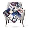 Blue Ball Customize Your Name Blanket Used For Chair Office Sofa Bed Camping Soft And Warm Giving Friends And Relatives Birthday Graduation Gift