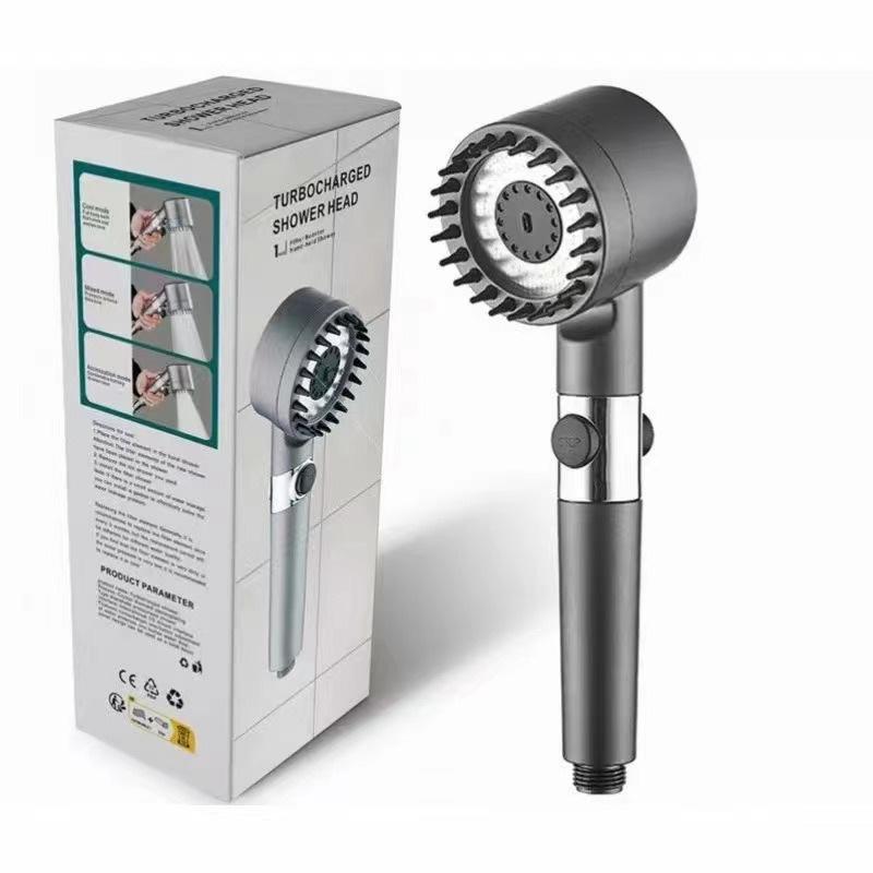 Ultra-Strong Supercharged Massage Shower Head Set with Filter & Hose